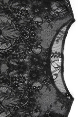 Lace Applique Sheer Tiered Maxi Skirt Set