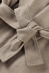 Wrap Notch Collar Cape Wool Blend Overcoat