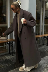 Single Breasted Long Lapel Overcoat