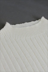 Sleeveless Round Neck Knit Sweater Dress