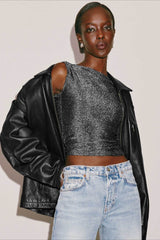 Y2K Sequin Sleeveless Bodycon Tank Top