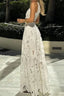 Lace Hollow Out Loose Beach Two Piece Boho Dress White / S