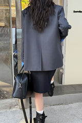 Elegant Casual Colorblock Blazer