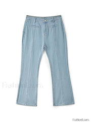 Back Star Patchwork Flare Jeans Flare Jeans