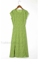 Backless Cut Out Charming Slit Midi Dress