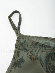 Backless Printed Slip Mini Dress Mini Dresses