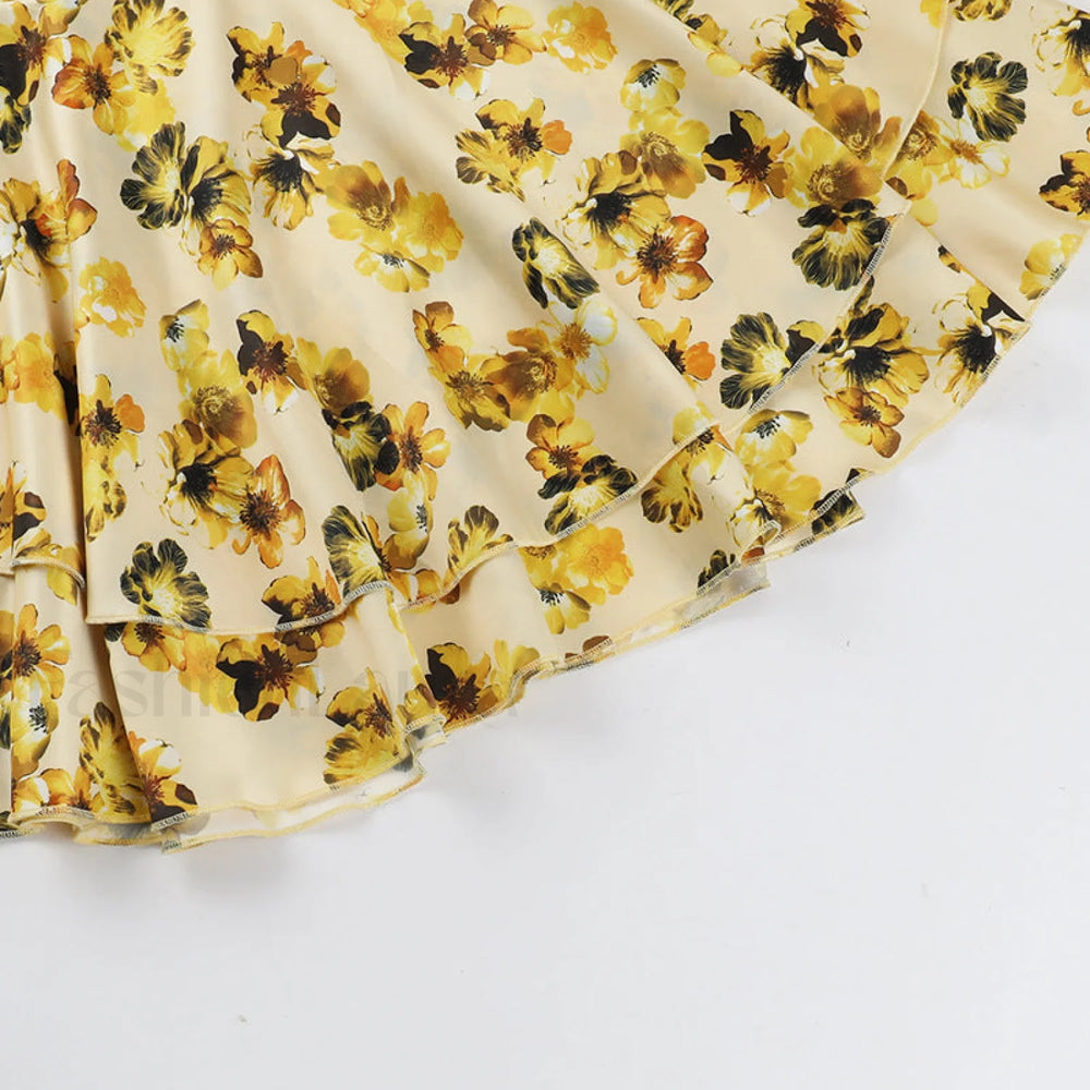 Backless Strappy Slim Fit Mini Floral Dress