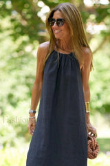 Basic Casual Stylish Outdoor Halter Dress