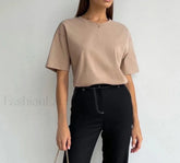 Basic Cotton Loose T Shirt