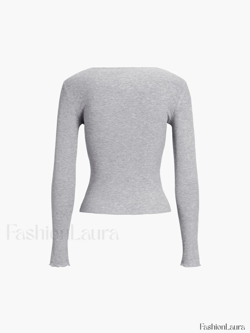 Basic Piping Graceful Long Sleeve Top T Shirts