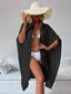 Batwing Sleeve Soft Shirt Cover Up BLACK / One Size