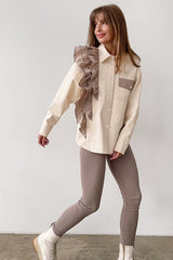 Asymmetric Color Block Blouse