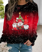Gradient Christmas Sweatshirt Sweaters-L
