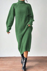 Turtleneck Pullover Sweater Dress