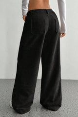 Pockets Wide Leg Knit Pants