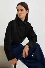 Elegant Structured Shoulder Blouse