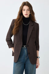 Maillard Brown Wool Blazer
