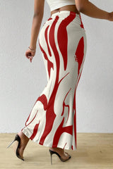 Zebra Print High Waist Bodycon Mermaid Maxi Skirt