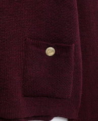 Cropped Knit Pocket Cardigan