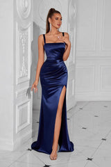 Satin Split Bodycon Party Dress
