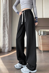 Draped Wide Leg Plush Knit Pants
