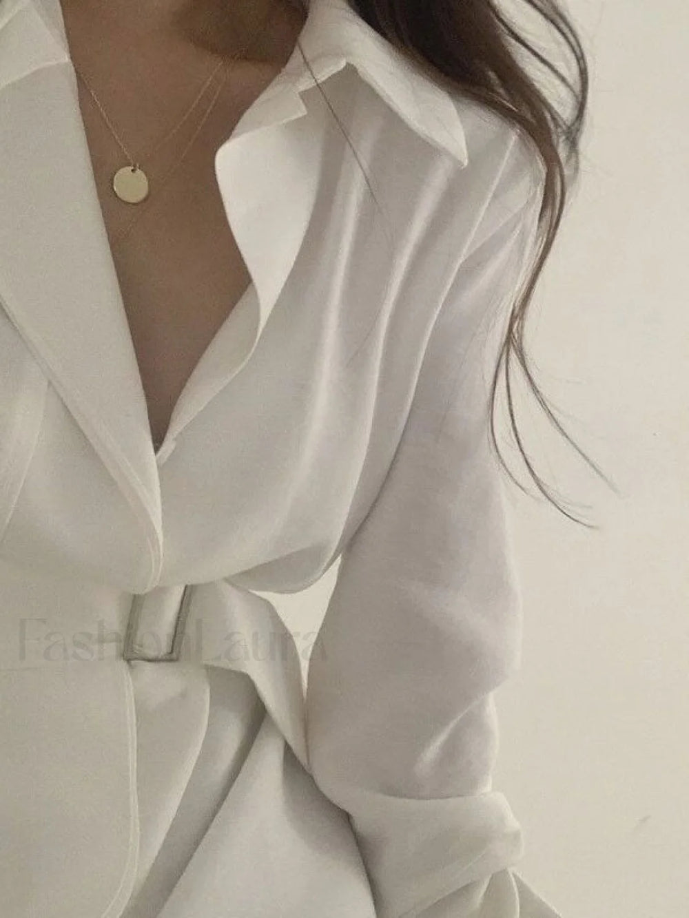 Belted Long Sleeve Shirt Midi Dress Midi Dresses