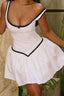 Sexy U Neck Sleeveless Short Bodycon Mini Dress