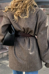 Double Breasted Wool Blazer Coat