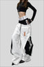 Contrast Double Waist Stripe Wide Leg Sweatpants