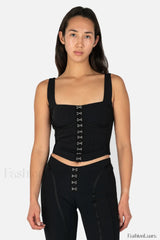 Black Lara Stylish Corset Top