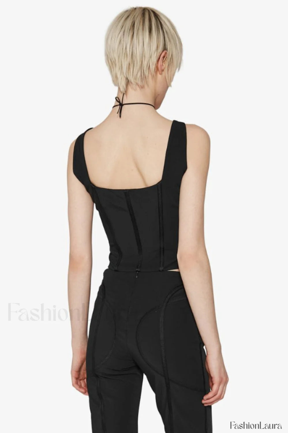 Black Lara Stylish Corset Top