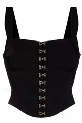 Black Lara Stylish Corset Top S / Black