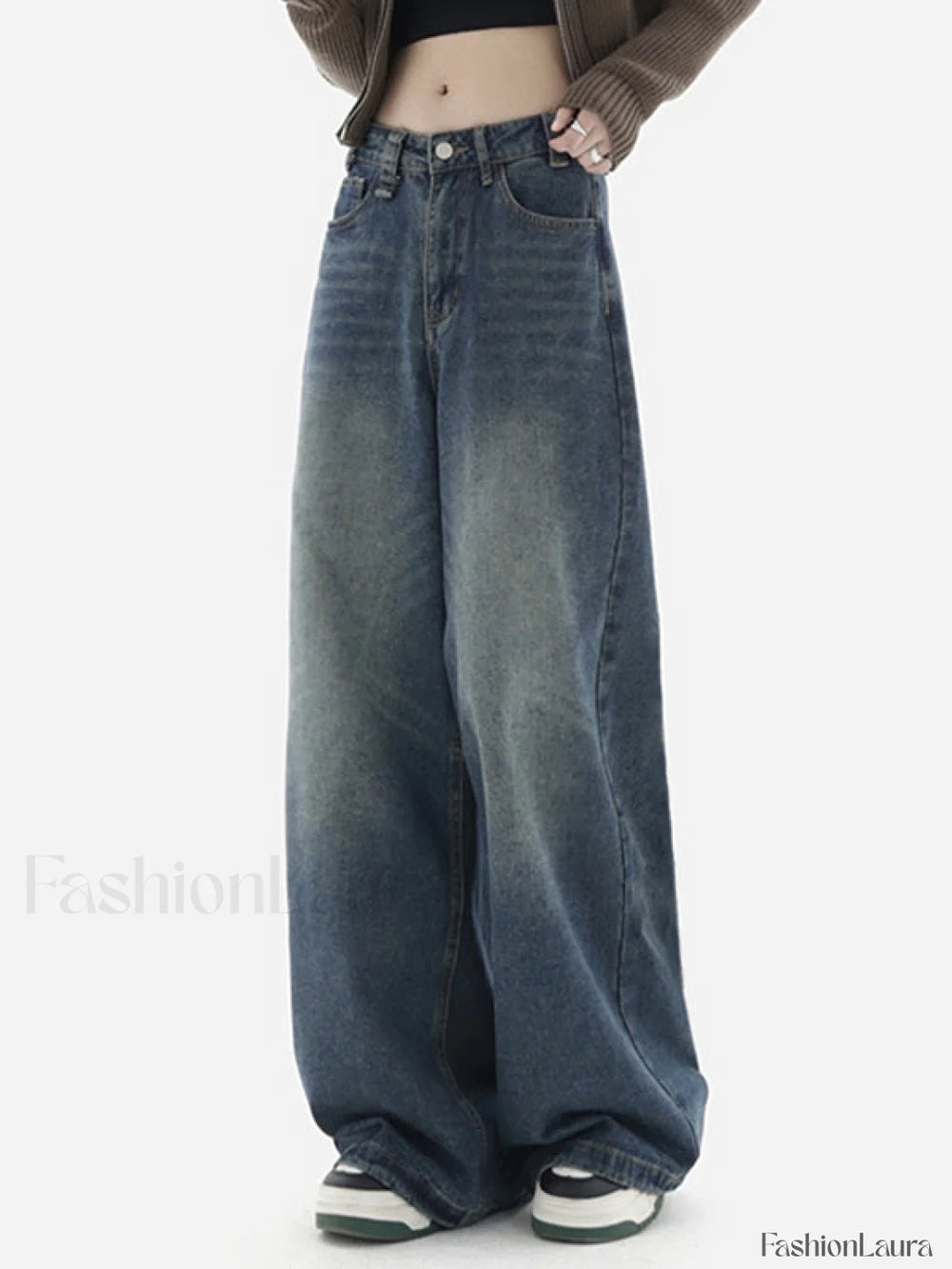 Blue Wash Baggy Boyfriend Jeans Boyfriend Jeans