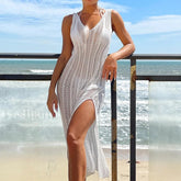 Bohemian Slim Long Beach Cover Up WHITE / One Size