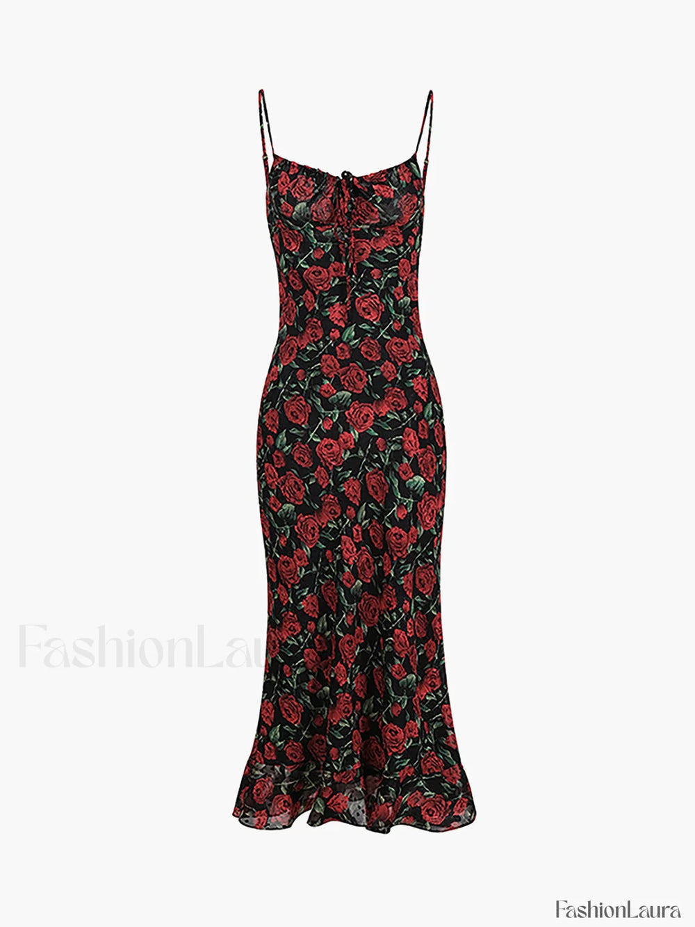 Bulgarian Roses Floral Trendy Cami Long Dress Dresses