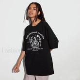 Burning Witch Halloween Vintage Cottagecore T Shirt Black / S