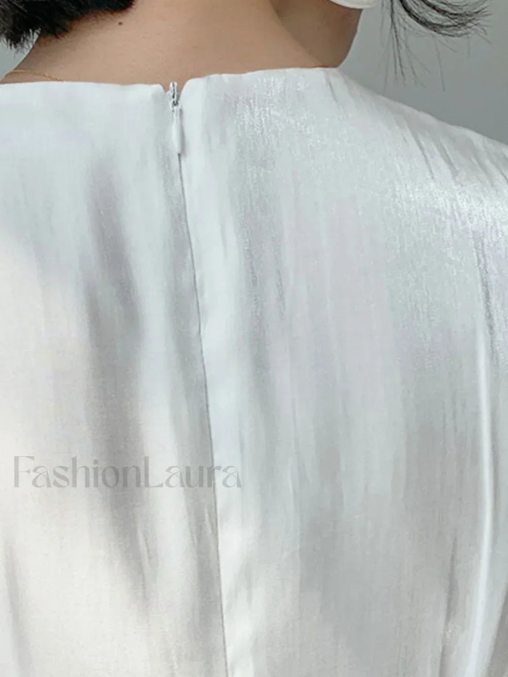 Button Embellished Satin Midi Dress Midi Dresses