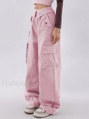 Buttoned High Waisted Cargo Pants Cargo Pants