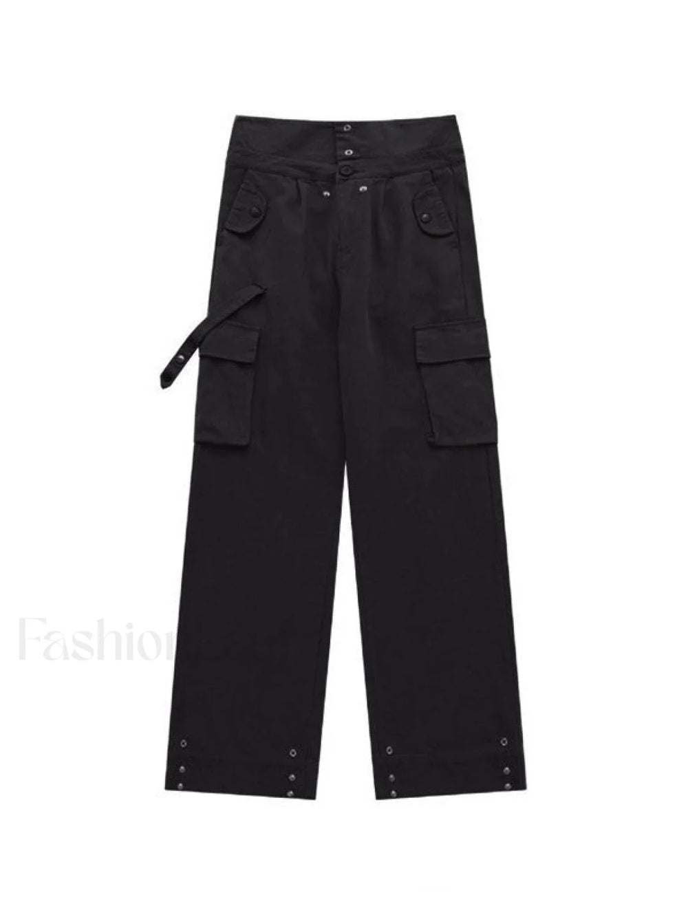 Buttoned High Waisted Cargo Pants Cargo Pants