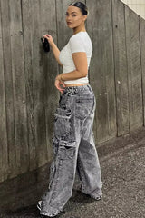 Straight Leg Utility Cargo Pants