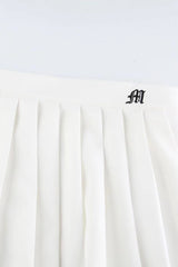 Pleated Anti-Chafe High Waist Pocket Sports Skirt