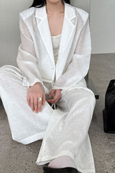 Lightweight Linen-Look Blazer