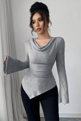 Bodycon Off-Shoulder Knit Top