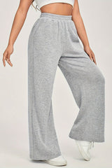 Solid Minimalist High Waist Knit Pants