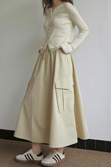 Sleek Wool Knit Cardigan