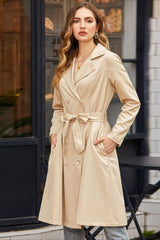 Slim Fit Belted Pocket Midi Overcoat