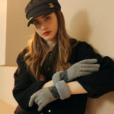 Cashmere Wool Knit Touchscreen Gloves