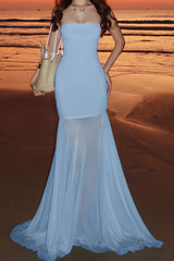 Ruched Bustier Mermaid Evening Dress