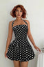 Vintage Polka Dot Halter Bodycon Mini Dress