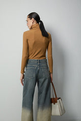 Stacked Neck Thermal Stretch Knit Top